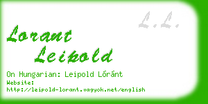 lorant leipold business card