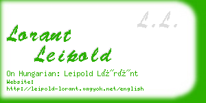 lorant leipold business card